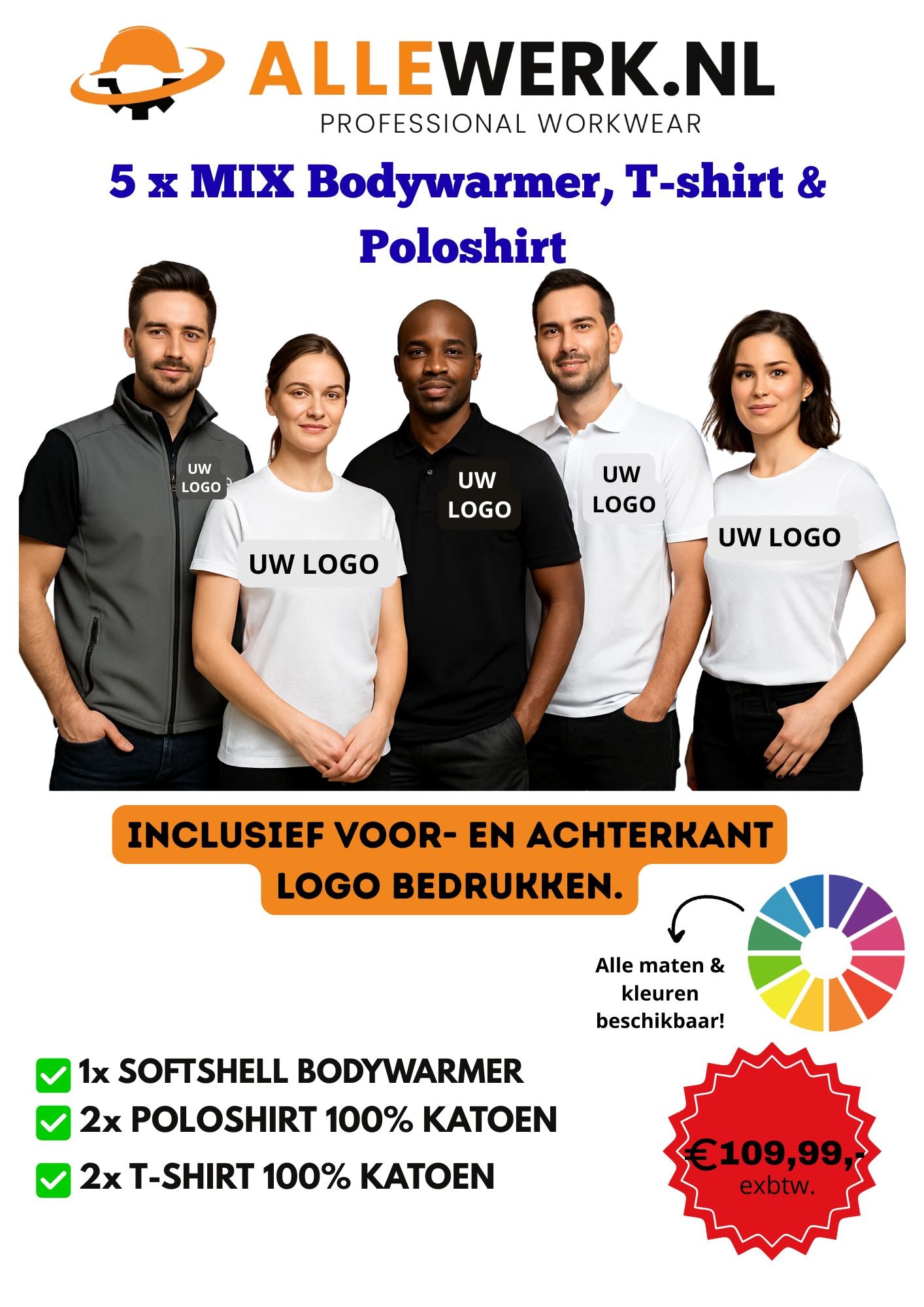 5- Mix Bodywarmer, T-shirt & Poloshirt