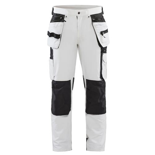 Blåkläder 1079-1645 Schildersbroek met 4-weg stretch wit/donkergrijs