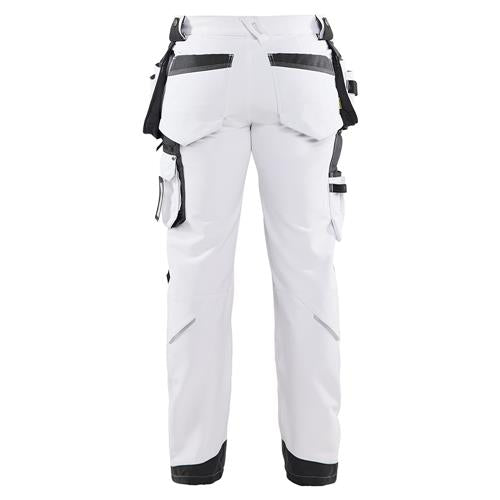 Blåkläder 1079-1645 Schildersbroek met 4-weg stretch wit/donkergrijs