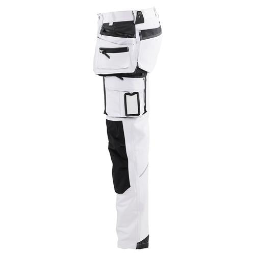 Blåkläder 1079-1645 Schildersbroek met 4-weg stretch wit/donkergrijs