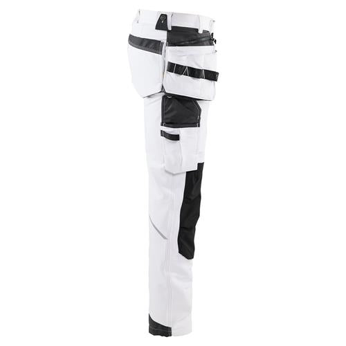 Blåkläder 1079-1645 Schildersbroek met 4-weg stretch wit/donkergrijs