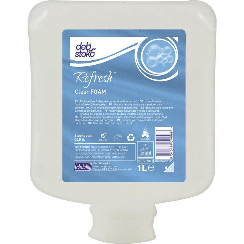 Deb Stoko Refresh Clear Foam zeep-Verpakt per 6 stuks