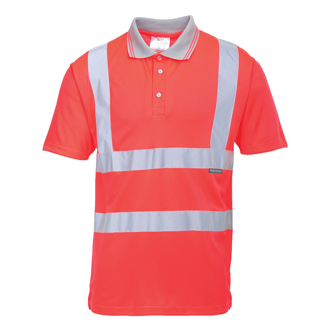S477 - Hi-Vis Korte Mouw Polo Rood