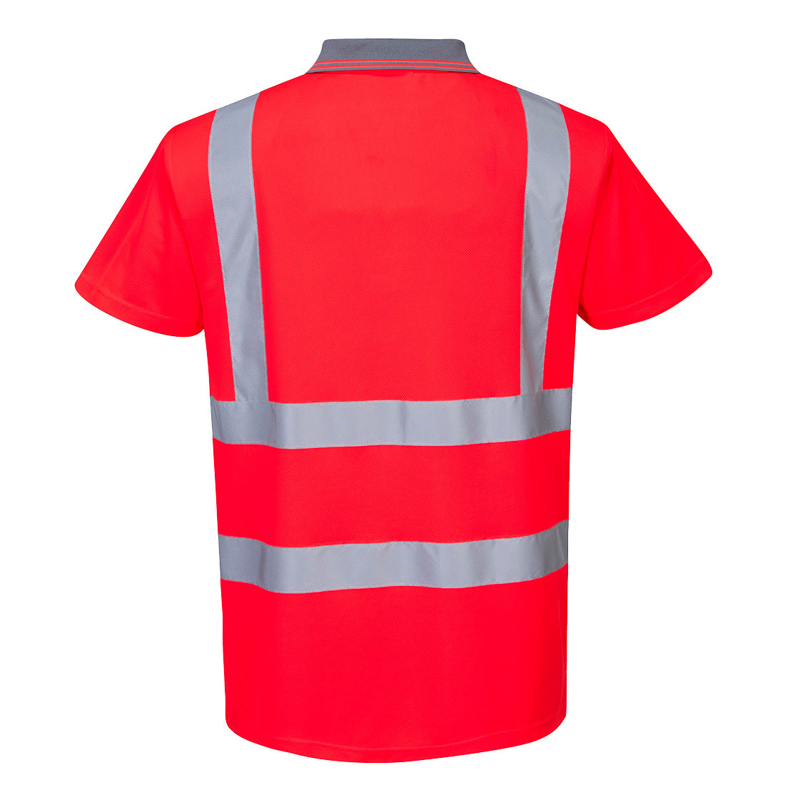 S477 - Hi-Vis Korte Mouw Polo Rood