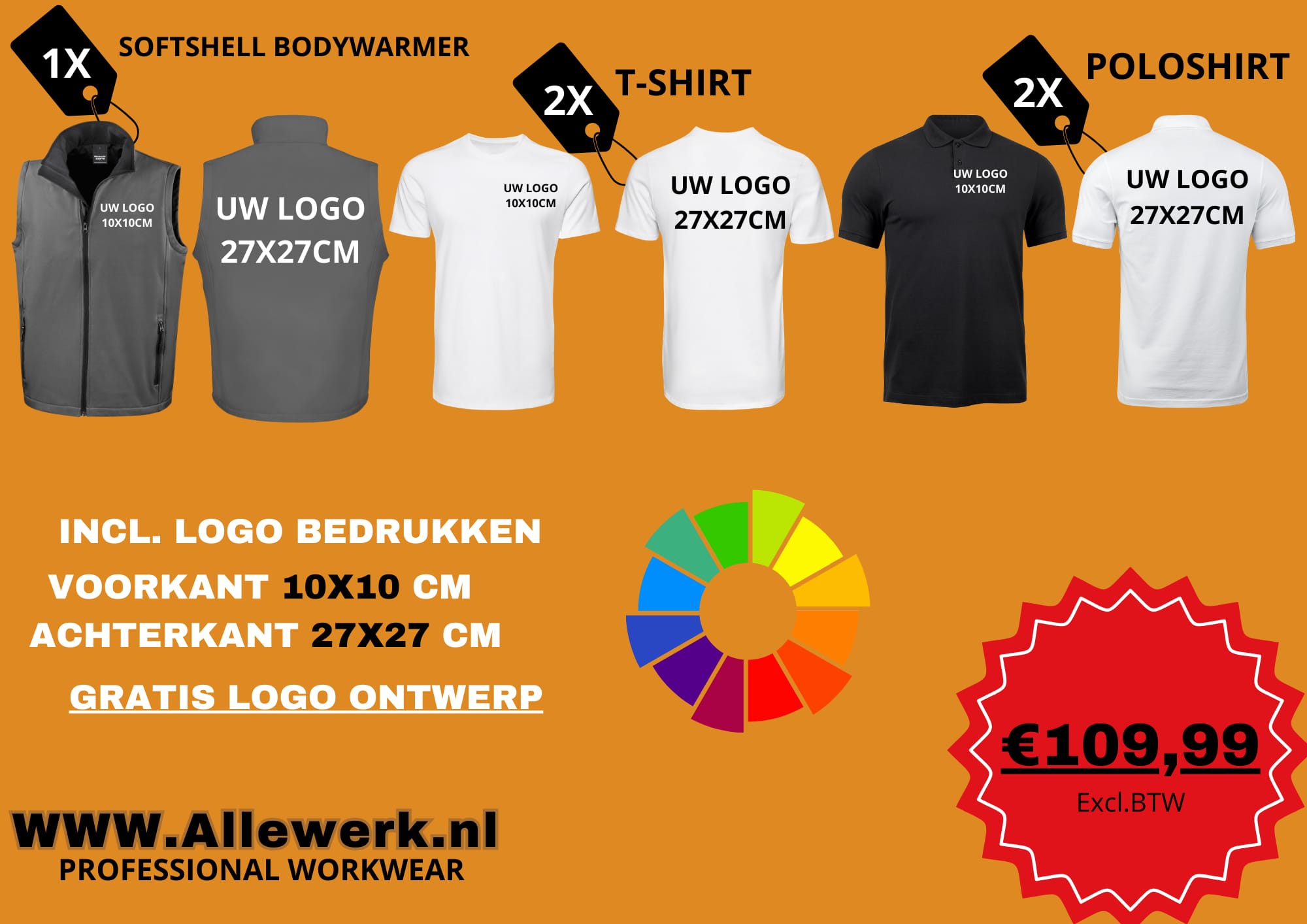 5- Mix Bodywarmer, T-shirt & Poloshirt
