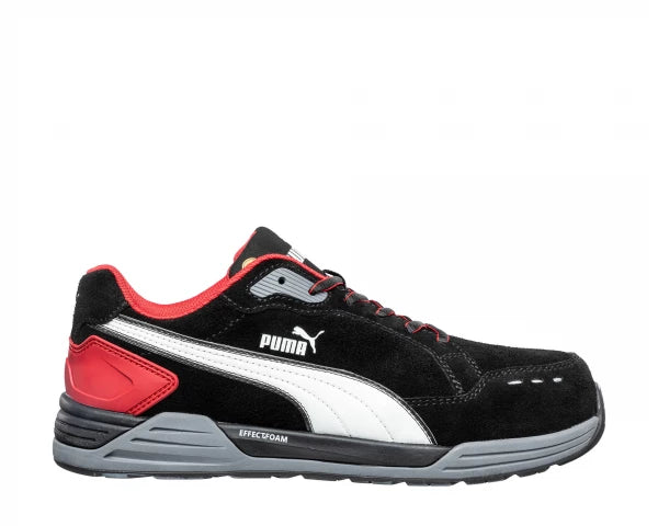 Puma Airtwist Black/Red Low S3 ESD HRO SRC Werkschoen