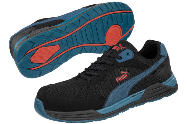 Puma Frontside Black/Blue Low S1P ESD HRO SRC Werkschoen