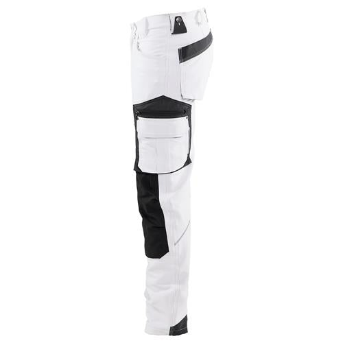 Blåkläder 10891645 Schildersbroek met 4-weg stretch wit/donkergrijs