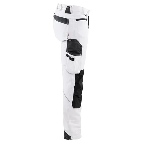 Blåkläder 10891645 Schildersbroek met 4-weg stretch wit/donkergrijs