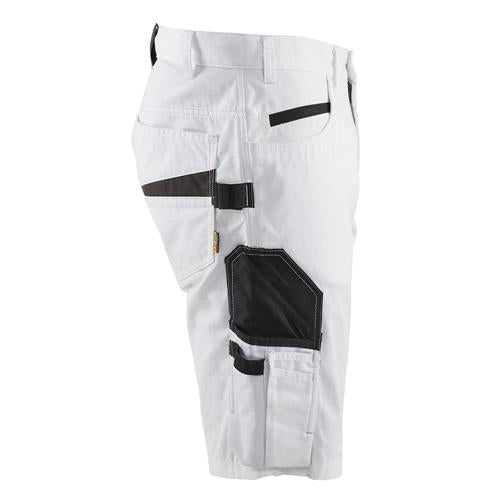 Blåkläder 10941330 Schildersshort met stretch wit/donkergrijs